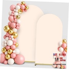 Arch Backdrop Cover Set of 2 7.2FT 6FT , Arch Covers Backdrop 7.2 6 FT Beige