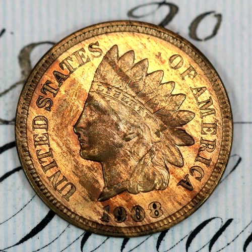 * 1908-S * SOLID+ GEM BU MS INDIAN HEAD PENNY * FROM ORIGINAL COLLECTION