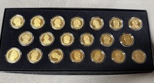 Gold Plated One Dollar Coin Presidential Set -20 Coins