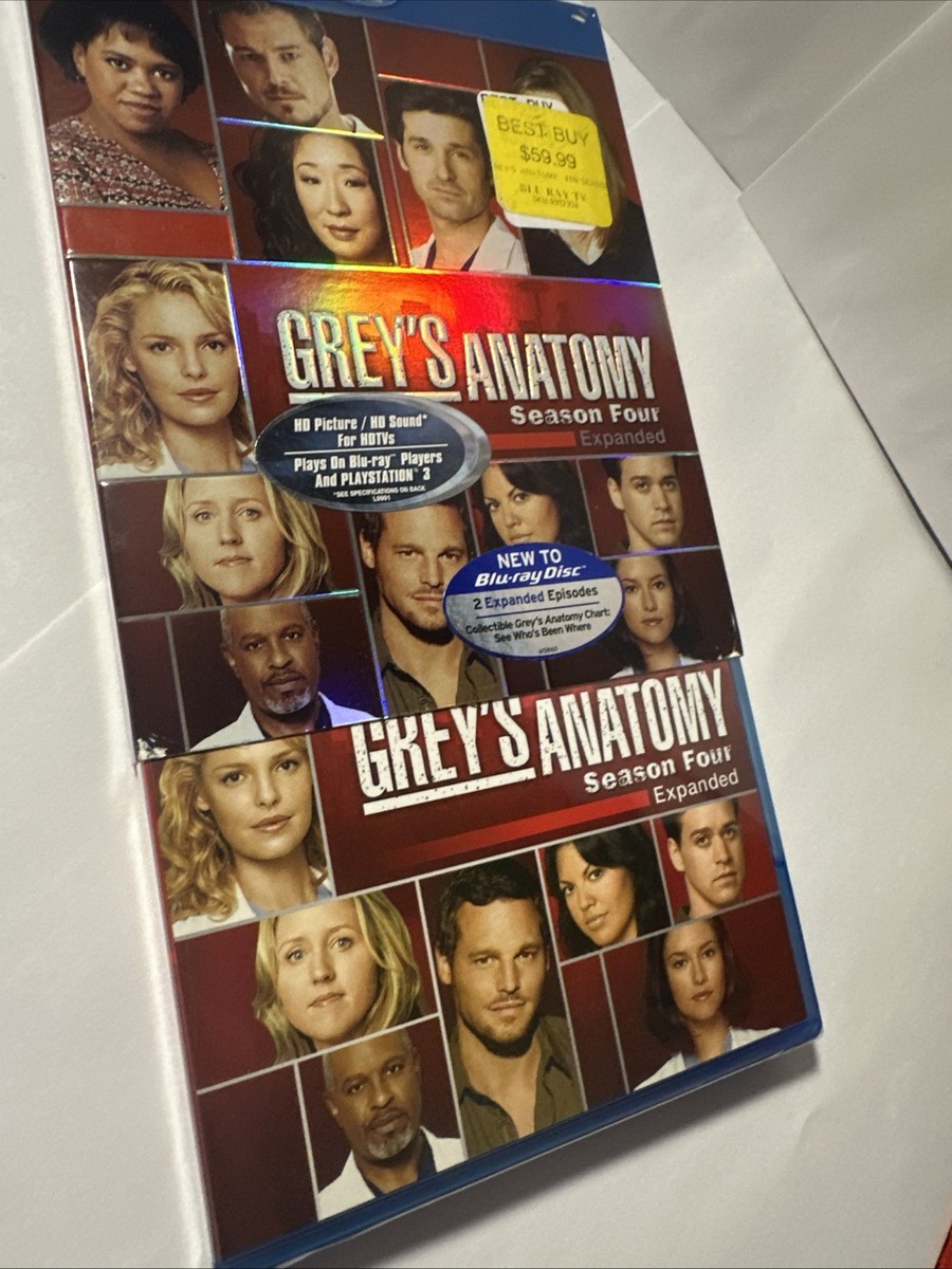 Grey's Anatomy Complete Fourth Season S4 Blu-ray New Sealed Ellen