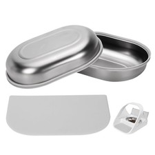 Stainless Steel Bowls for Automatic Microchip Pet Feeder White
