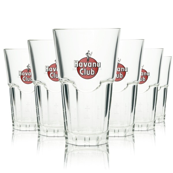 6X Havana Club Rum Glas 0,35L Longdrink GläSer Gastro Bar Cola Cuba Libre Lime-image