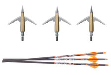 Ravin Lighted Arrows Carbon 20" 400grain 3-Pack Bolts Beast Broadhead 2.0 Combo