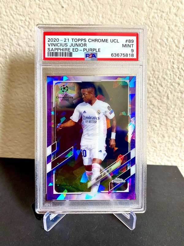 2020-21 Topps Chrome UEFA Vinicius Jr. Sapphire Purple JERSEY #20/25 -EBAY 1/1 !