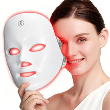 Red Light Therapy for Face, LED Face Mask Light Therapy 7 Colors, Cordless Red L