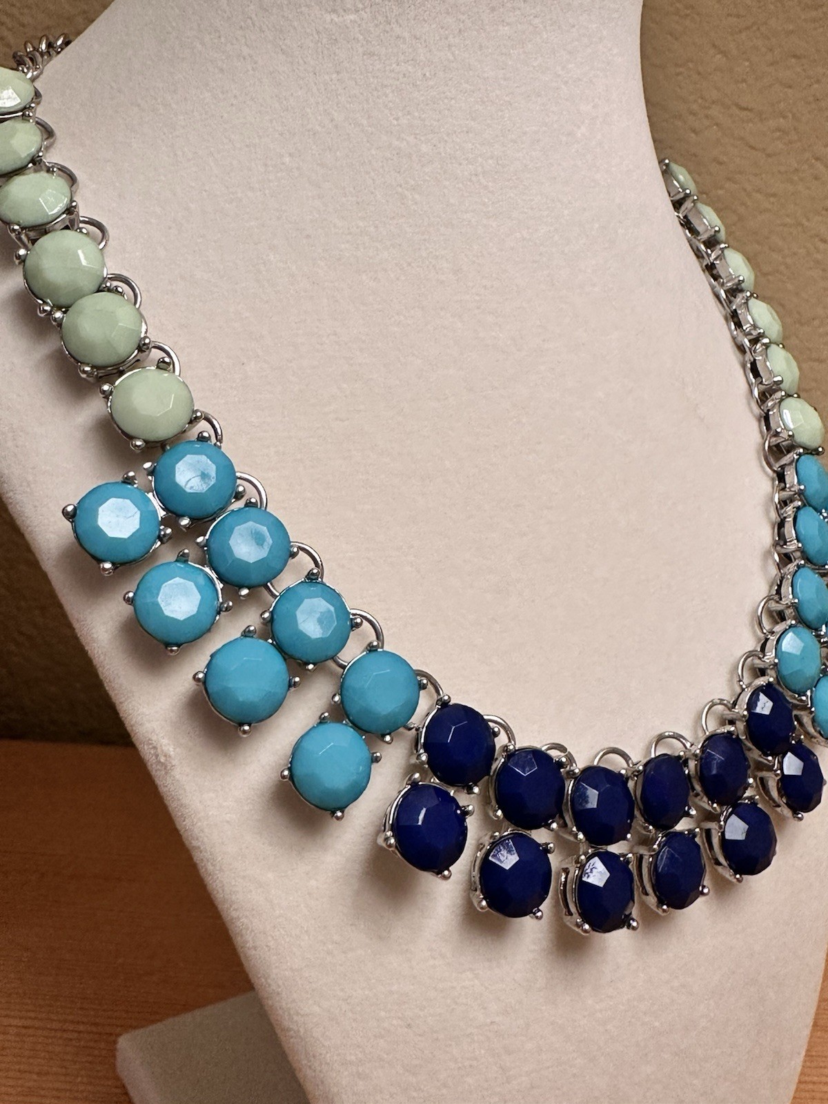 Bold Multicolor Statement Necklace – Ocean Blue, … - image 3