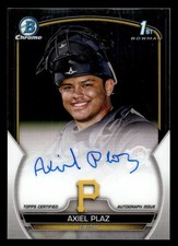 Axiel Plaz 2023 Bowman Chrome #CPA-APL Prospect Autographs