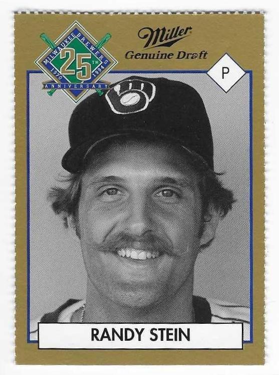 RANDY STEIN 1994 MILWAUKEE BREWERS MILLER BREWING **FREE SHIPPING**