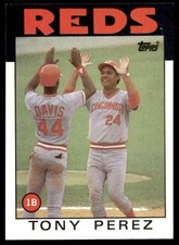 1986 Topps #85 Tony Perez Cincinnati Reds Card