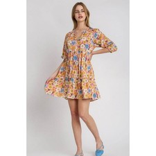 NWT Umgee Women’s Medium Field of Daisies Mini Dress
