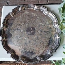 Vintage Silver Plate Ornate Decorative Serving Platter