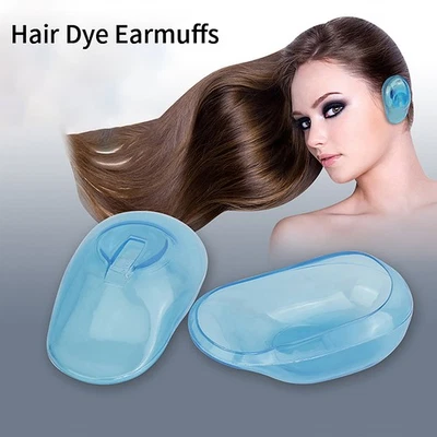 2Pcs Reusable Hairdressing Ear Cover Waterproof Ear Protector Hair Dyeing Earmuf - Image 1 of 4