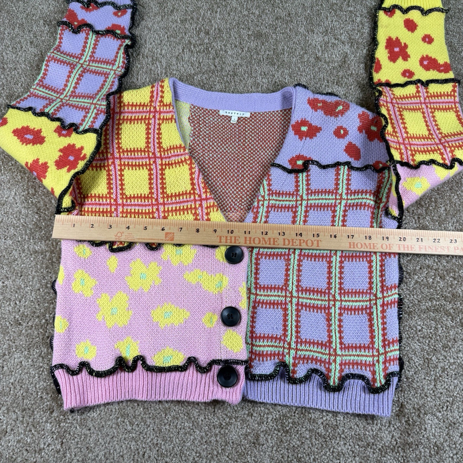 Baevely Small Multi Pattern Patchwork Floral Card… - image 4