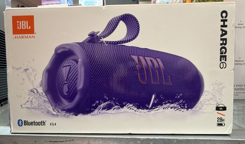 JBL Charge 6 - Portable Waterproof Bluetooth Speaker (Purple)....NEW!!!