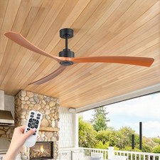Ceiling Fans No Light, 72 Inch Farmhouse Ceiling Fan Ultra Quiet DC Motor 3
