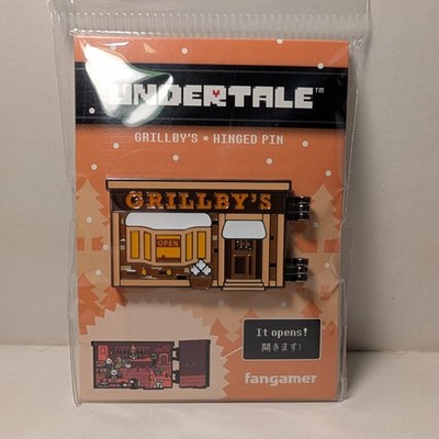 Undertale Grillby's Bar Enamel Pin Official Collectible Hinged Lapel Badge