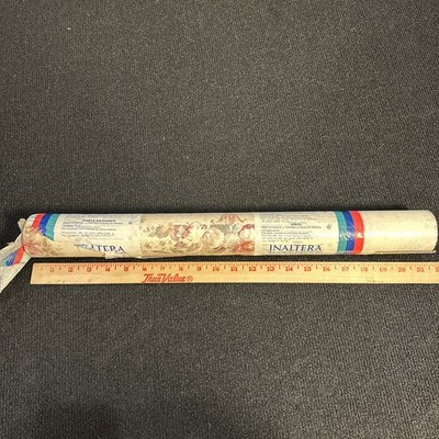 VTG MCM Inaltera Floral Tourterelles Wallpaper, Made In France  10m05x 0m53