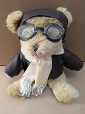Stuffed Aviator Bear with Bomber Jacket