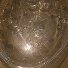 Clear Pressed Glass Oval Casserole Dish with Lid, Floral Pattern, Glossy Finish — photo 2