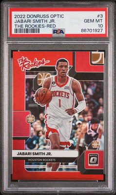 2022-23 Donruss Optic Jabari Smith Jr. The Rookies Red-Holo /99