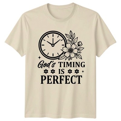 Gods Timing Is Perfect Damen T-Shirt Inspirierend Christlicher Glaube