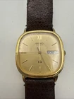Vintage 1980s Seiko Quartz Gold-Tone Day/Date TV. 6533 Movement - Working
