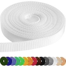TECEUM 1" White Polypropylene Webbing - 25 Yards - Climbing Crafting DIY