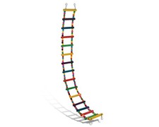 DS. DISTINCTIVE STYLE Bird Ladder Toys Coloured Flexible Parrot Swing Bridge ...