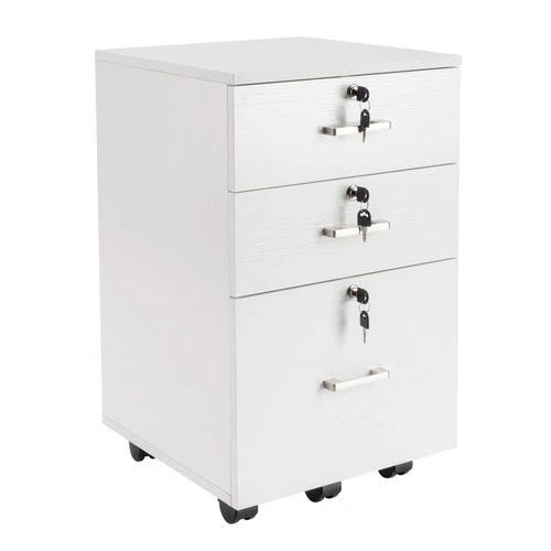 Wooden File Cabinet 3 Drawer Vertical File Cabinets with 3 Lock Printer Stand