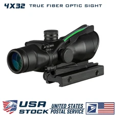 ACOG 4x32 True Fiber Optics Red Green Chevron Illuminated Tactical Sight Scope