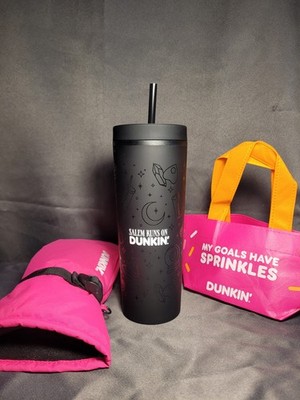 Dunkin Donut Glove, Tumbler And Tote Bag 3 Item Bundle Limited Edition