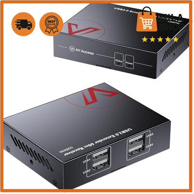 Access USB Extender，USB Over Ethernet Rj45 Cat5e/6/6a/7 Bis zu 60m 4 Port USB2.0