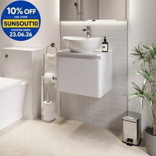 500mm Bathroom Vanity Unit Wall Hung Storage Cabinet Soft Close White Gloss
