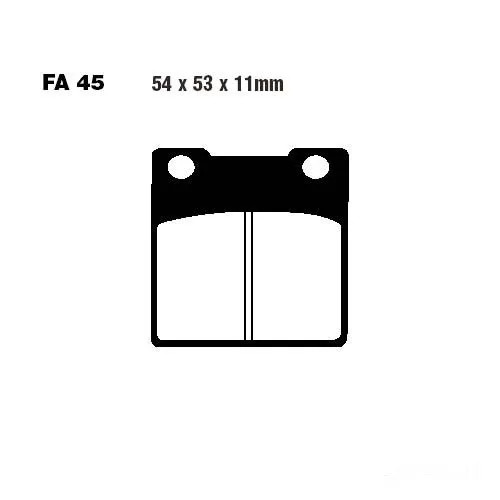 Bremsbelag BremsbeläGe EBC FA045 Vorne FüR Honda CB 400 T Bj. 1977-1978-image