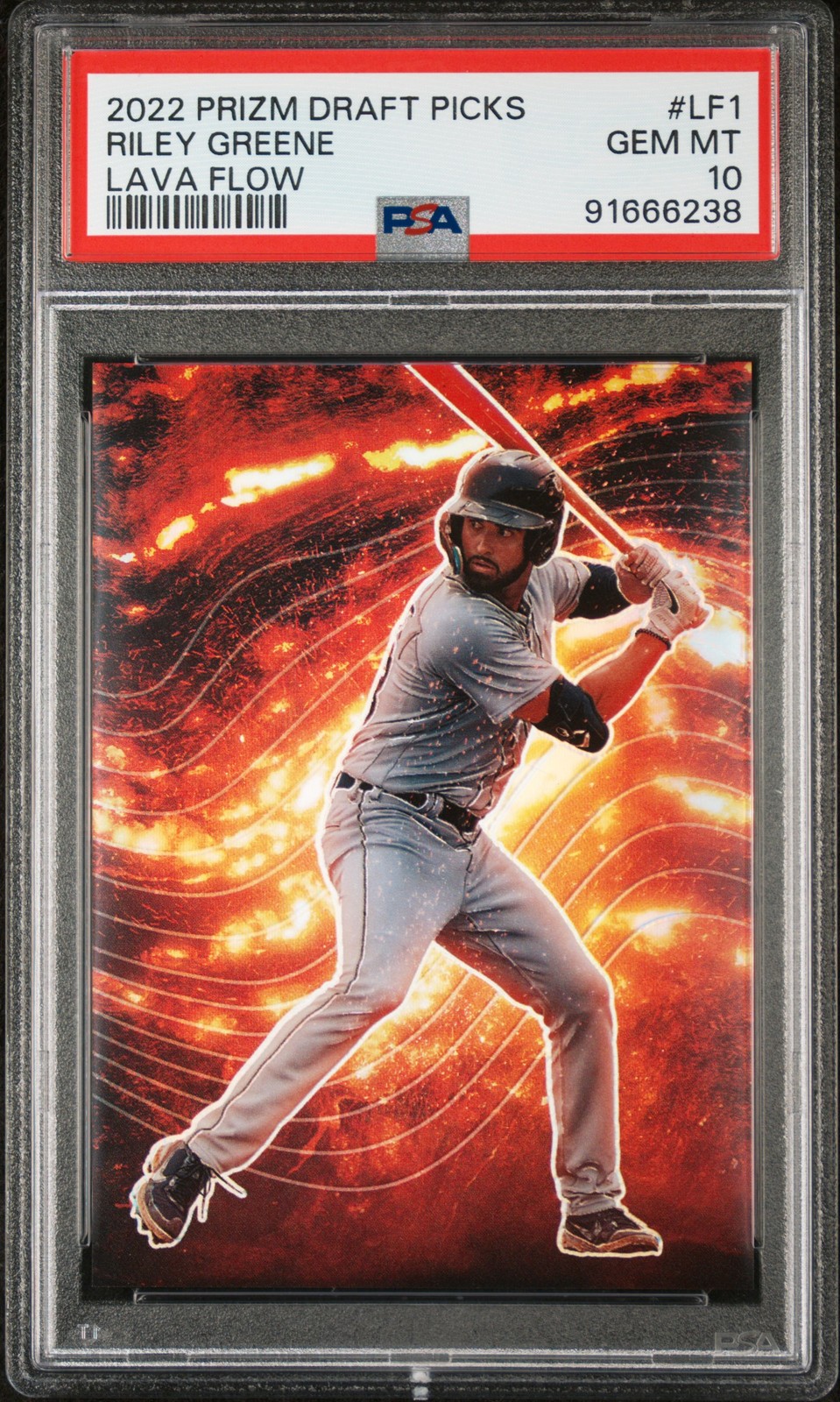 2022 Panini Prizm Draft Picks  #LF1 Riley Greene RC Lava Flow PSA 10 SSP