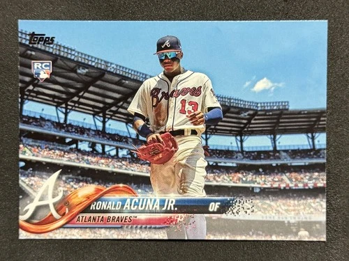 2018 Topps Update #US250 Ronald Acuna Jr. SSP Image Variation White JSY RC