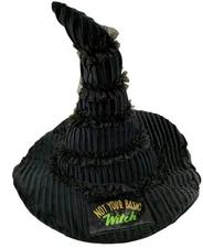 NWT Wicked "Not Your Basic Witch" Black Witches Hat Plush Pillow Elphaba