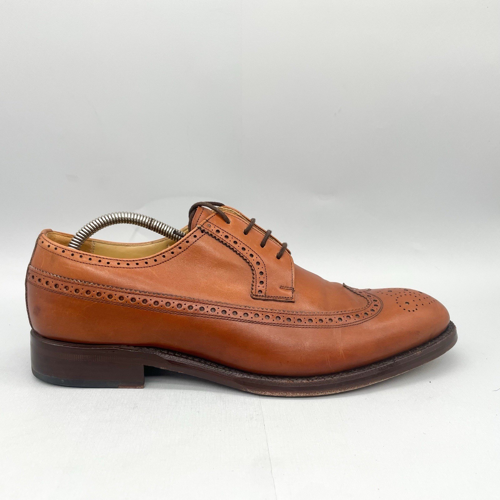 SAOLA Jack Erwin Uomo 11 Hubert Longwing Derby Pelle Marrone Medaglione Brogue Oxford