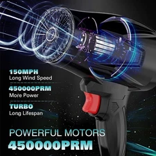 Handheld Cordless Leaf Blower 2 Batteries + Charger, Lightweight for Yard