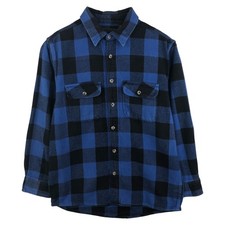 Used FIELD AND STREAM Buffalo Check Long-Sleeve Heavy Flannel Check Shirt Me...