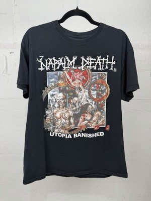 Napalm Death Shirt Utopia Banished Large Grindcore Punk Hardcore