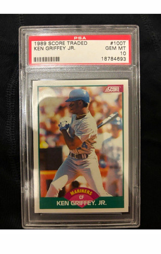 Score 1989 Traded Ken Griffey Jr. Rookie #100T Seattle Mariners PSA 10