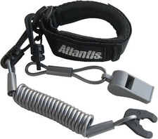 Atlantis Pro Floating Lanyard with Whistle Black A7459PFW