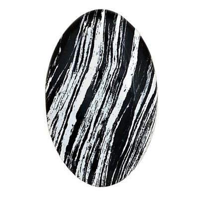 Natural Silver Leaf Obsidian 26.74x16.9x5.1 mm Oval Polished Gemstone LS01662-22