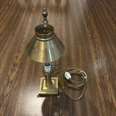 VTG Orient Express Table Lamp Solid Brass Clawfoot Paris Istanbul 12 