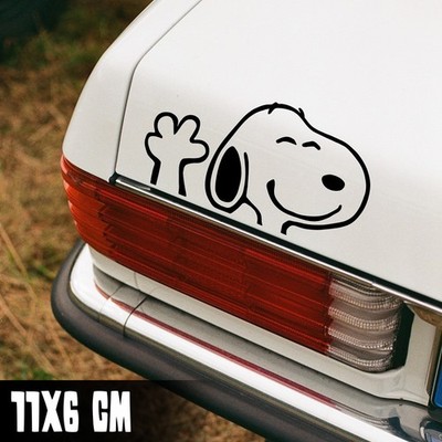 AUTO AUFKLEBER ''SNOOPY WINKT'' 11X6CM PEANUTS STICKER FUN JDM TUNING #0138