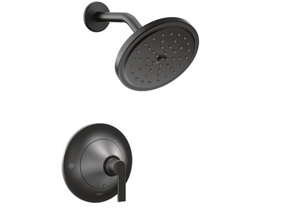 Moen TS2202BL Doux Posi-Temp 1-Handle Shower Trim Kit Matte Black