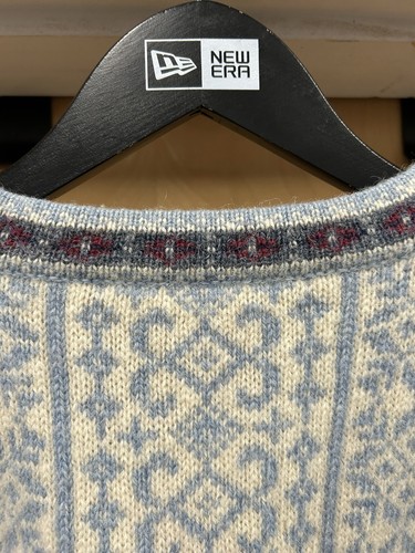 Cardigan maglione lana tessuto nordico manica lunga donna taglia XXL vintage - Foto 10 di 10