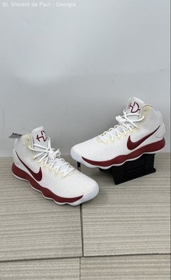 Nike React Hyperdunk 2017 Low White Red Basketball 942571-114 Men's 16.5