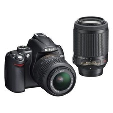 Nikon D5000 DSLR fotocamera 18-55mm VR 55-200mm VR kit usato 1 anno di garanzia